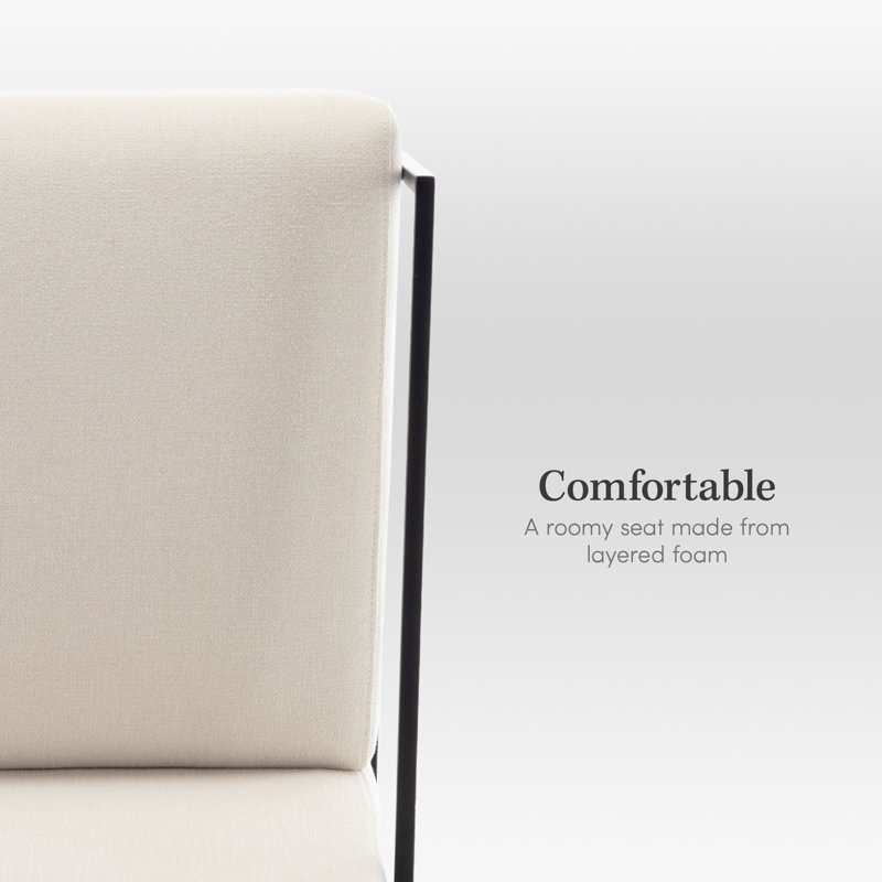 Ebern Designs Burbuqe Industrial Metal Arm Accent Chair & Reviews Wayfair